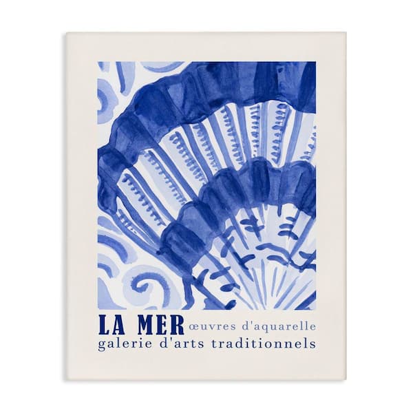 Stupell Industries Nautical Shell Gallery Show by June Erica Vess Unframed Coastal Graphic Art Print 20 in. x 16 in.