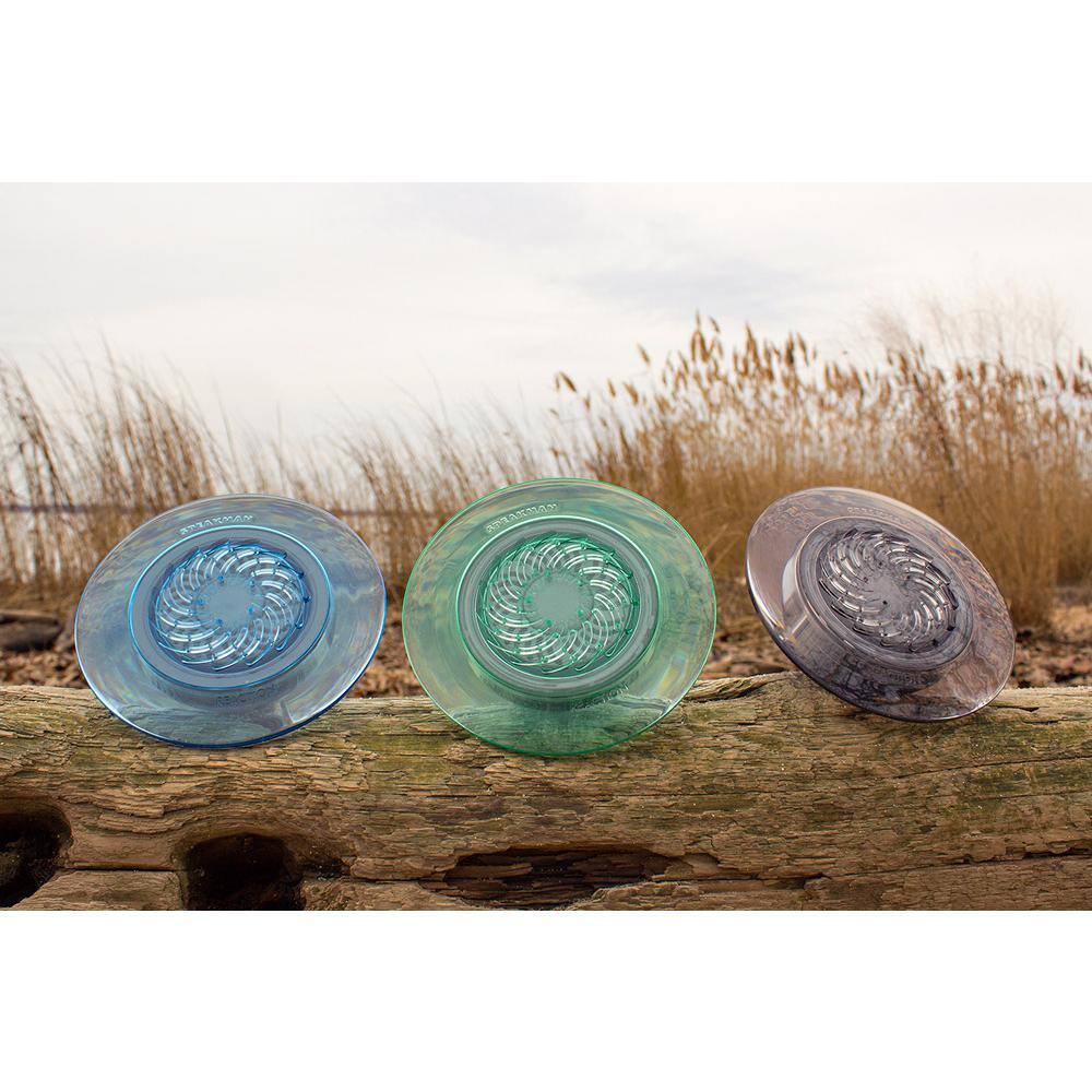Jade Green Round Plastic Turbine-Powered Shower Head