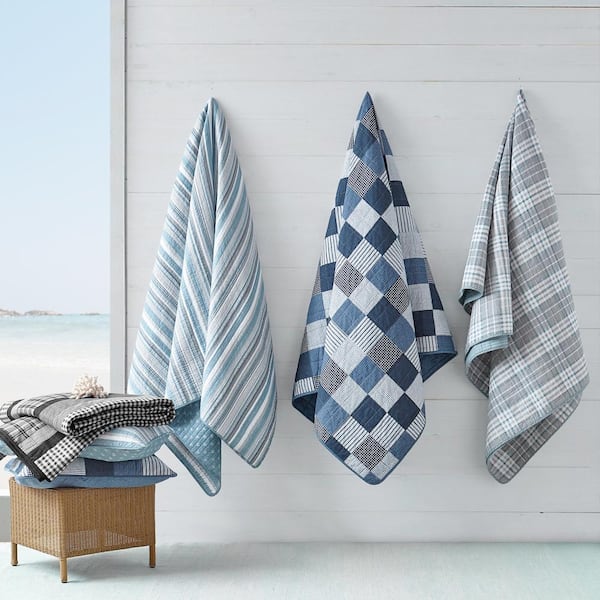 NAUTICA Navy Plaid 100% Cotton Kitchen Towels (3 Piece Set) NAY013851 - The  Home Depot