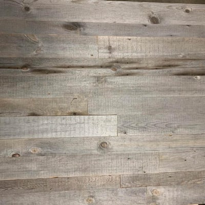 3/8 in varying widths of 3,4,5 in x varying lengths Natural Grey Weathered Barn Wood Straight Edge Plank (20 sqft/pack)