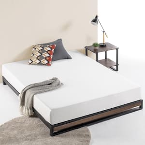 GOOD DESIGN Winner Suzanne Grey Wash Twin 6 in. Bamboo and Metal Platforma Bed Frame