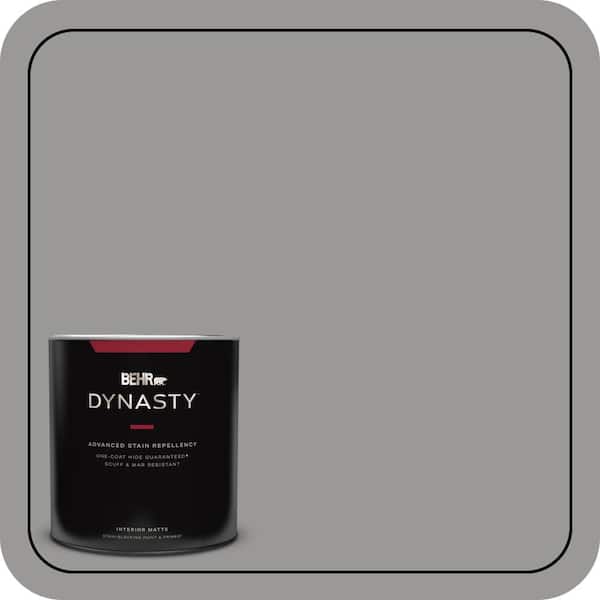 BEHR DYNASTY 1 qt. Home Decorators Collection #HDC-NT-10A Dolphin Gray One-Coat Hide Matte Interior Stain-Blocking Paint & Primer