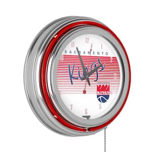 St. Louis Cardinals MLB 16 Red Neon Lighted Wall Clock Chrome Man Cave  Garage