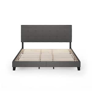 Furinno Laval Stone Full Button Tufted Bed Frame FB17020F-ST - The Home ...
