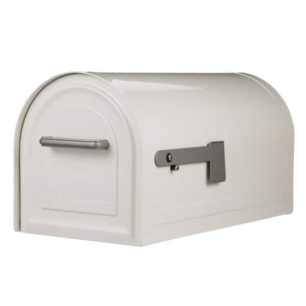 Architectural Mailboxes Reliant White, Large, Steel, Locking, Post Mount Mailbox
