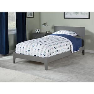 Orlando Twin XL Traditional Bed in Grey