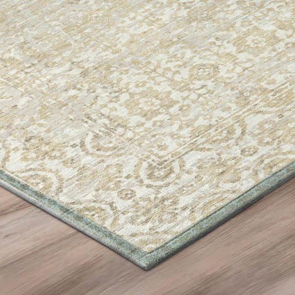 Chantille Machine Washable Indoor/Outdoor Abstract ACN2931 Ivory 9 ft. x 12 ft. Area Rug