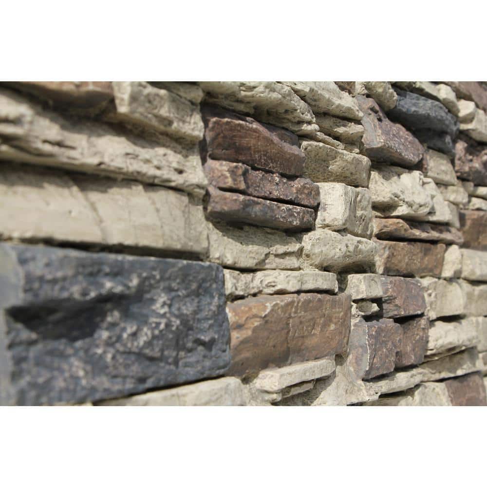 Lightning Ridge 48" x 24" Faux Stone Siding Panel in Nature Spirit
