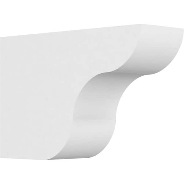 Ekena Millwork 4 in. x 8 in. x 12 in. Standard Carmel Architectural Grade PVC Rafter Tail Brace