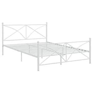 Hart White Metal Frame Queen Platform Bed