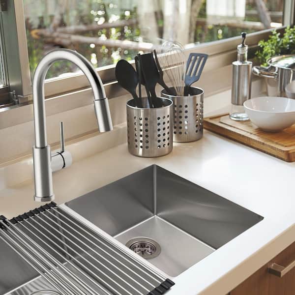 KitchenAid Stainless Steel Sink Strainer, One size, Black