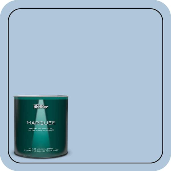 BEHR MARQUEE 1 qt. #PPU14-13 Caspian Tide Semi-Gloss Enamel Interior Paint & Primer