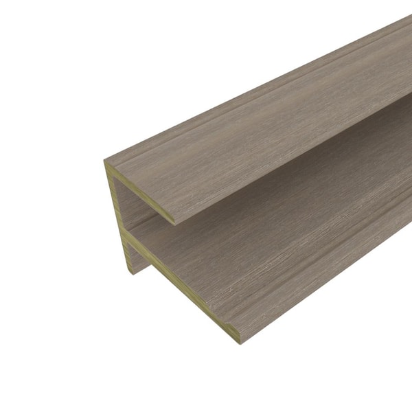 NewTechWood European Siding System 2.91 in. x 2.28 in. x 8 ft. Composite Siding F Trim Roman Antique
