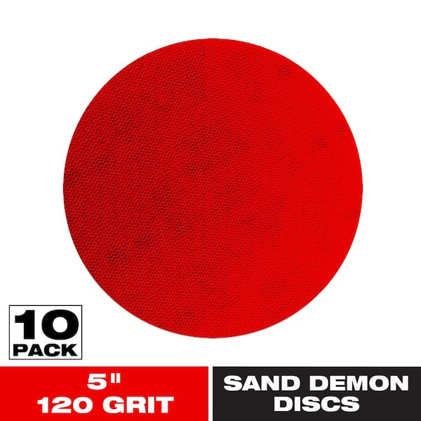 Sand Demon 5 in. 120 Grit Medium Sanding Discs (10-Pack)
