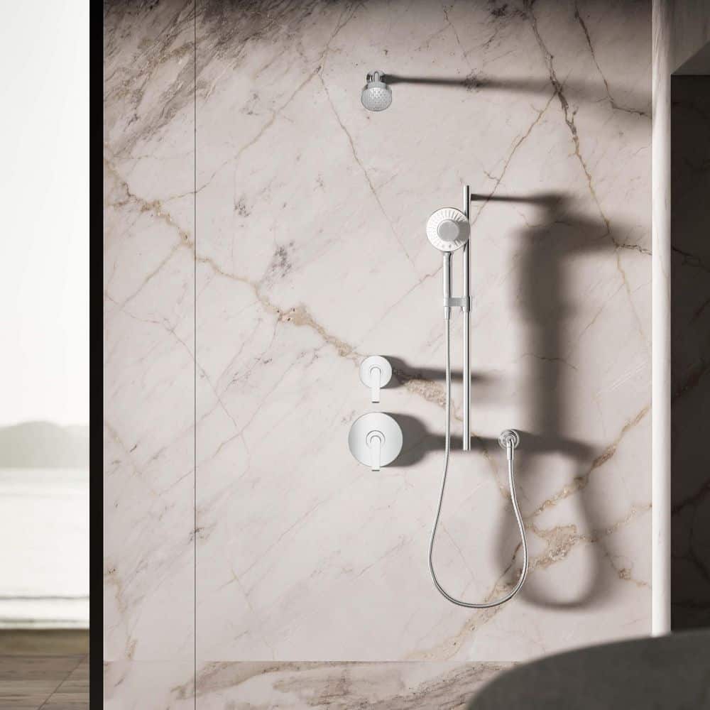 Polished Chrome Handheld Two-Function Showerhead with Cleansing Device