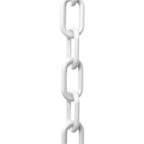 Mr. Chain 2 in. (#8 x 51 mm) x 10 ft. White Plastic Chain