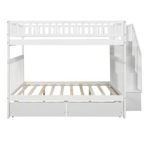 wetiny White Convertible Loft Bed with L-Shape Desk Twin Bunk Bed with ...