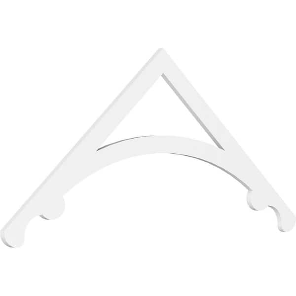 Ekena Millwork 1 in. x 72 in. x 30 in. (10/12) Pitch Legacy Gable Pediment Architectural Grade PVC Moulding