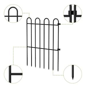 16.5 in. H x 12.6 in. W Metal Decorative Garden Fence Panels Animal Barrier Fence Rustproof (20-Pieces)