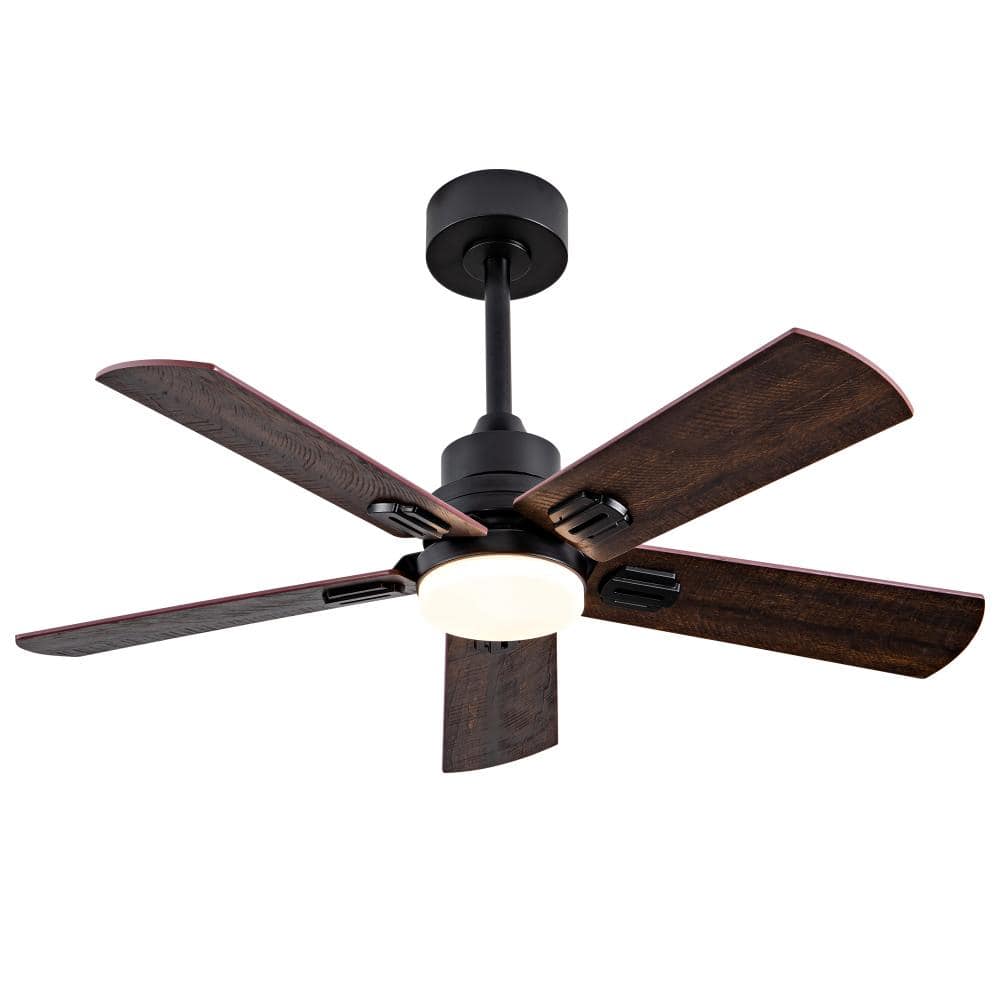 42 in. Indoor Integrated LED Simple Black Ceiling Fan Lighting with Dimmable Led Lights price history on PriceWatchPro