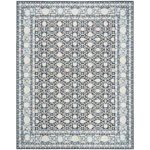Grace Blue 8 ft. x 10 ft. Floral Traditional Area Rug