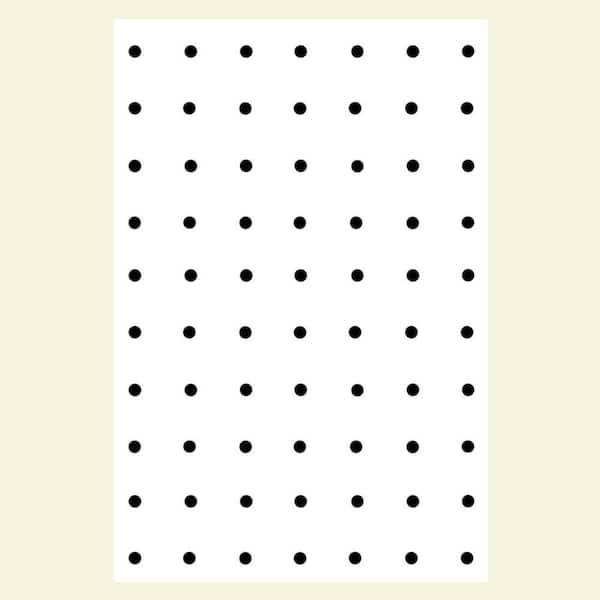 Unbranded 3/16 in. x 4 ft. x 8 ft. Ash Pegboard White Panel