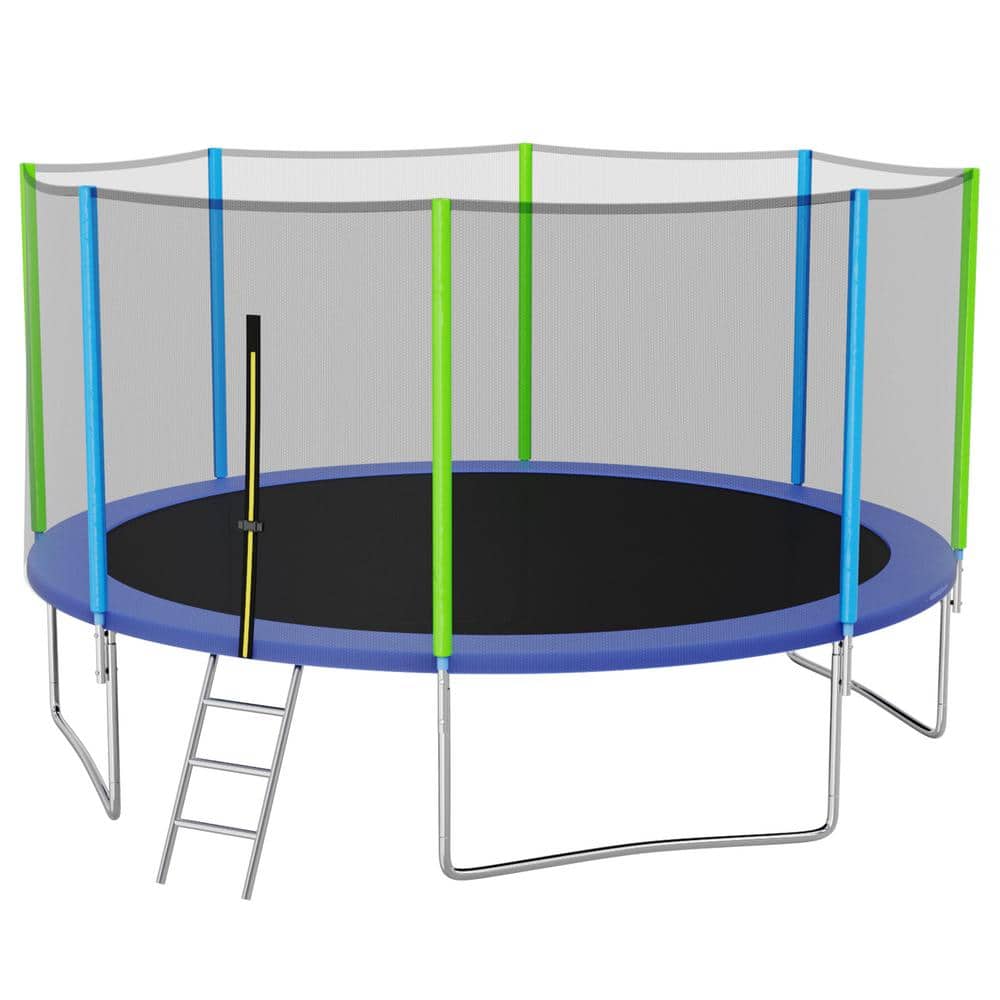 AOPSPS 12 Trampoline for Kids with Safety Enclosure Net