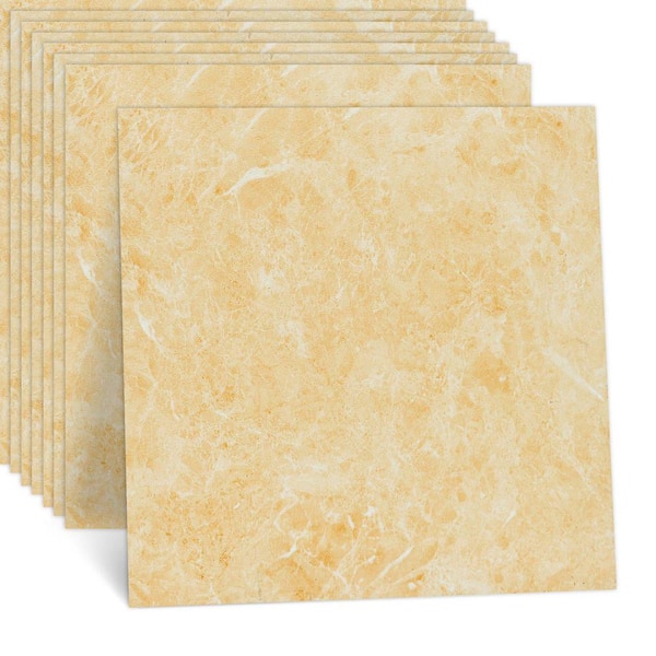Jeedeson 24 Tiles 4MIL x 18 in. W. x 18 in. L Peel Stick Water Resistant Luxury Vinyl Tile Flooring Dining Room 54 Sq. Ft./case
