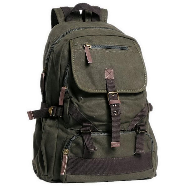 Vagarant 19 in. H Black Mountain Hiking Sport Canvas Backpack