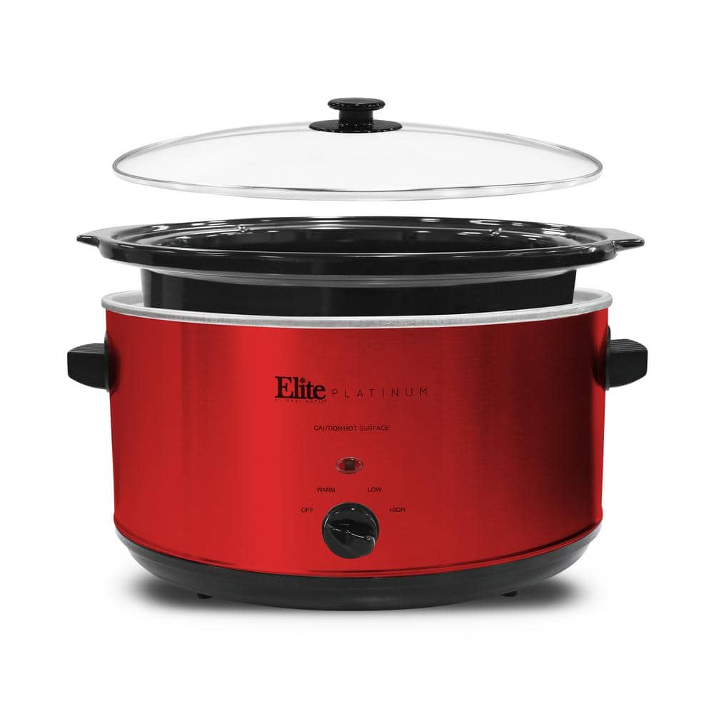 Elite Platinum Platinum 8.5 Qt. Red Slow Cooker MST900RXT The Home Depot