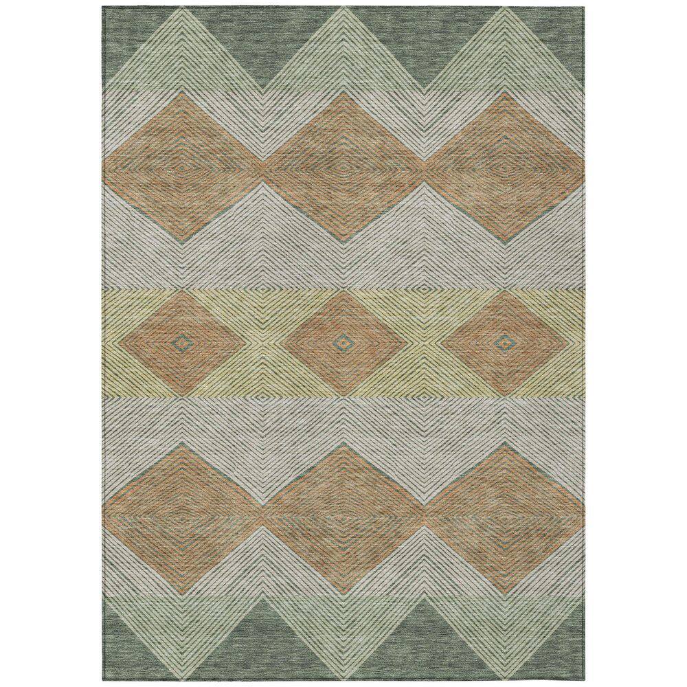 Chantille Machine Washable Indoor/Outdoor Abstract ACN2545 Basil 3 ft. x 5 ft. Area Rug price history on PriceWatchPro