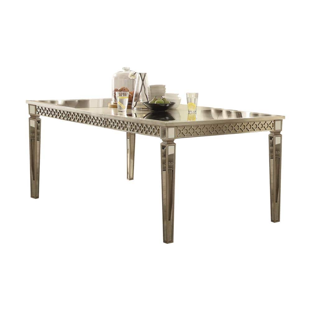 Acme 80555 Weigela Coffee Table - Mirrored & Chrome - 18 x 48 x 24 in.