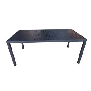 Palm Beach Dark Brown Aluminum Outdoor Dining Table with Extension