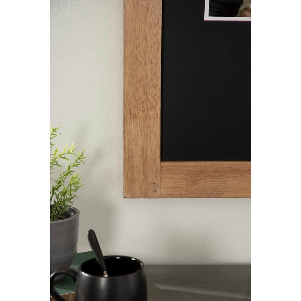 Rustic Brown and Black Magnetic Wood Framed Chalkboard