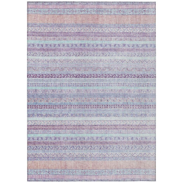 Chantille Machine Washable Indoor/Outdoor Abstract ACN2742 Pink 10 ft. x 14 ft. Area Rug