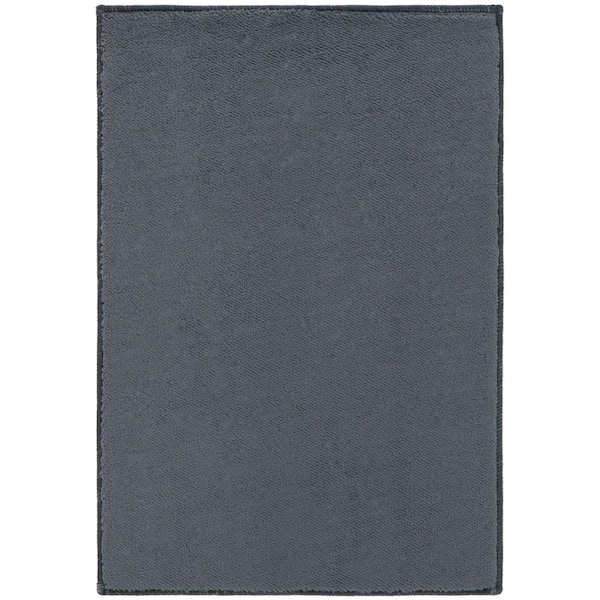 SAFAVIEH Loft Dark Gray 3 ft. x 5 ft. Machine Washable Modern Solid Area Rug