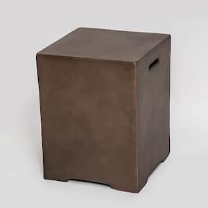 15.7 in. W X 20 in. H Outdoor Concrete Propane Tank Cover Grill Cover Gas Tank Holder Hideaway Side Table in Brown