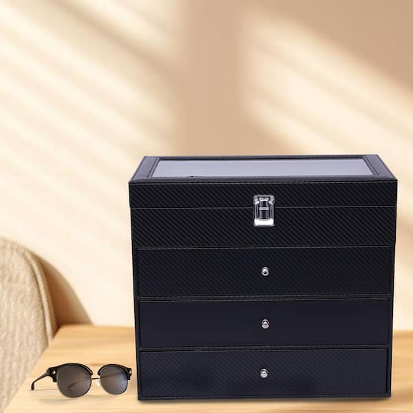 Juvale 18-Slot Sunglasses Organizer Stand - Black (COMINHKPR84114) for sale  online | eBay