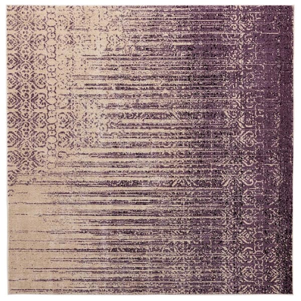 Unique Loom Del Mar Jennifer Purple 8' 0 x 8' 0 Square Rug