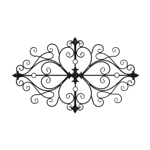 black scroll wall decor