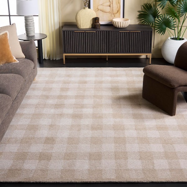 Genre 9 ft. x 12 ft. Beige/Ivory Geometric Area Rug