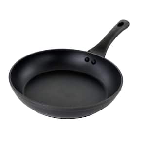 Kono 9.5 in. Aluminum Nonstick Frying Pan in Black