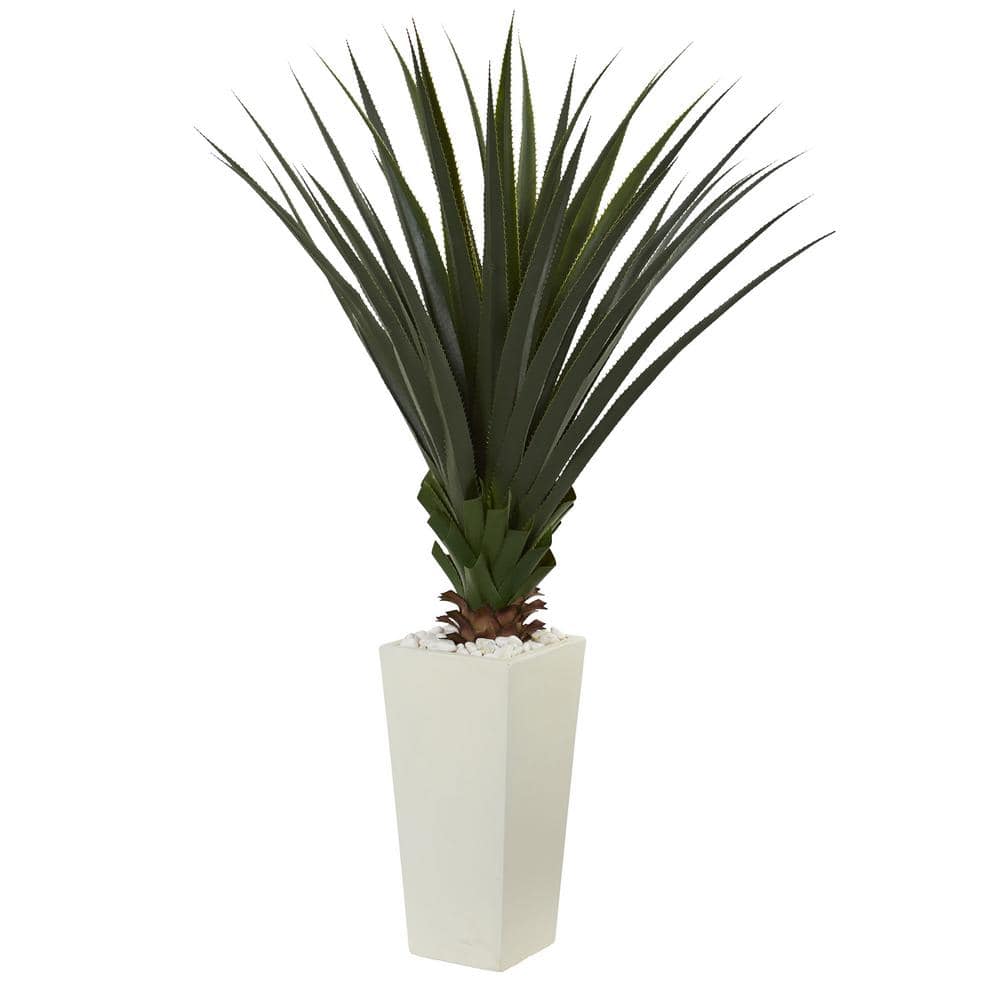 5 ft. Spiky Agave Artificial Plant in White Tower Planter price history on PriceWatchPro