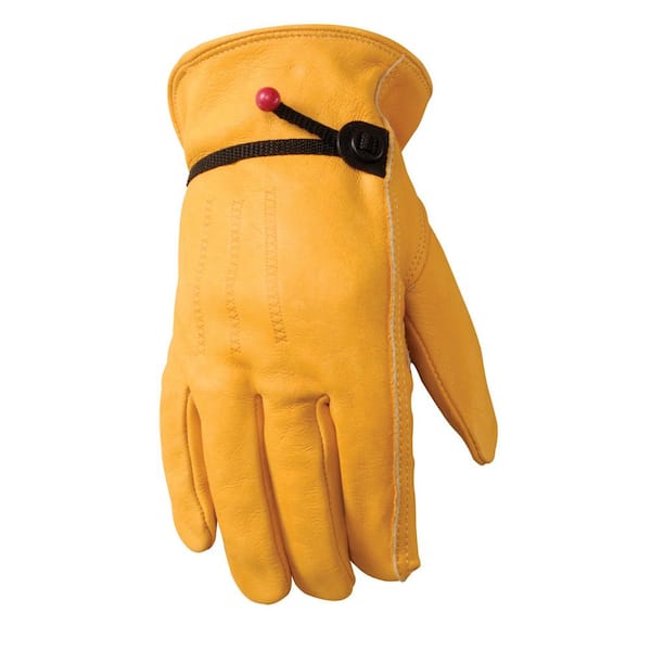 Wells Lamont Men's Full Leather, Grain Cowhide Work Gloves, XX-Large