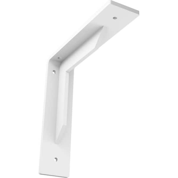 Ekena Millwork 2 in. x 8 in. x 8 in. Steel White Primer Stockport Bracket