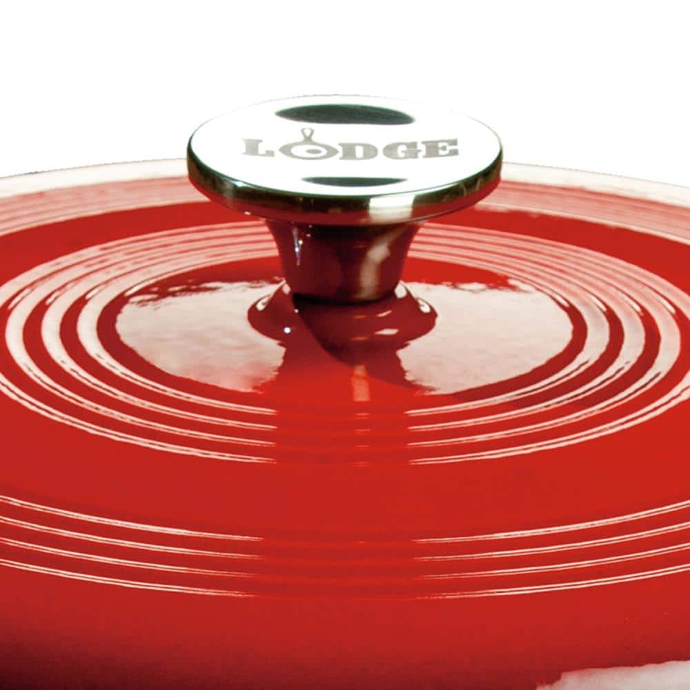 Red Enameled Cast Iron 7.5 Quart Dutch Oven