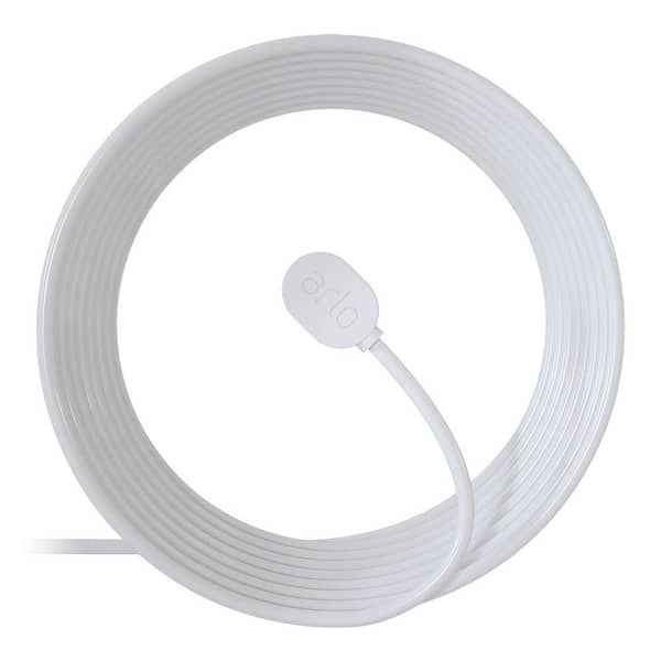 Arlo Outdoor 25 Ft. Charging Cable - Works with Arlo Pro 5S 2K, Pro 4, Pro 3, Ultra 2, Ultra, and Floodlight Cameras, White