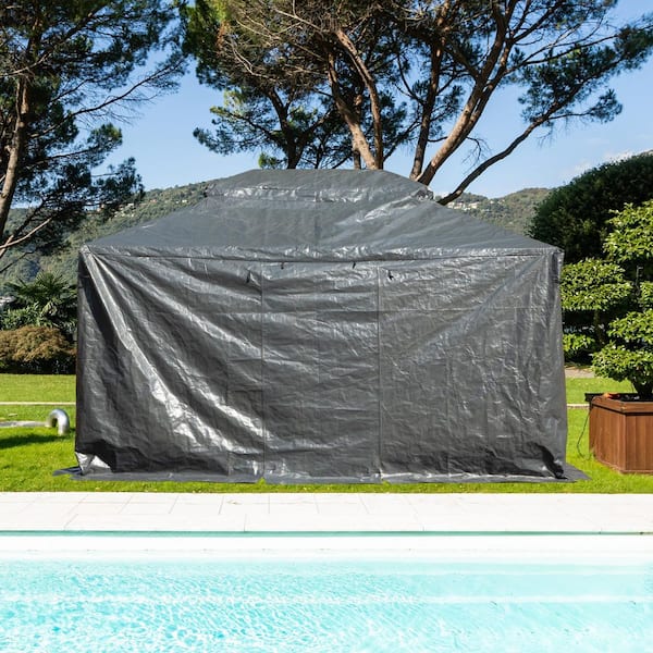 10 x 14 ft. Winter Storage Cover for Hardtop Gazebo LGMF1597-C-G-D
