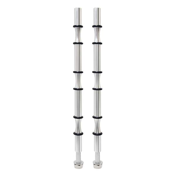 3-Bottle Silver Modern Peg Racking