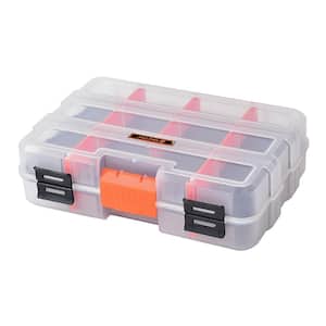 AIDY-PRO Tools Organizer Box Small Parts Storage Box 34-Compartment Double Side Hardware Organizers with Removable Plastic Dividers for S